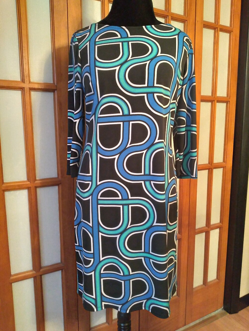 Women's 60s 70s Vibe Stretchy Sheath Dress, By MSK In Great Condition Sz Medium